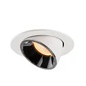 SLV LED Deckeneinbauleuchte NUMINOS® GIMBLE L, 2700K, 20°, Weiß / Chrom