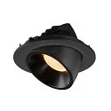 SLV LED Ceiling recessed luminaire NUMINOS® GIMBLE L, 3000K, 20°, black