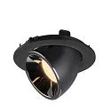 SLV LED Deckeneinbauleuchte NUMINOS® GIMBLE L, 3000K, 40°, Schwarz / Chrom