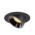 SLV LED Deckeneinbauleuchte NUMINOS® GIMBLE L, 3000K, 40°, Schwarz / Chrom
