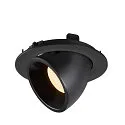 SLV LED Ceiling recessed luminaire NUMINOS® GIMBLE L, 3000K, 55°, black