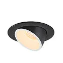 SLV LED Ceiling recessed luminaire NUMINOS® GIMBLE L, 3000K, 55°, black/white