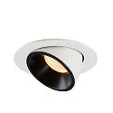 SLV LED Deckeneinbauleuchte NUMINOS® GIMBLE L, 3000K, 20°, Weiß / Schwarz