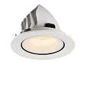 SLV LED Ceiling recessed luminaire NUMINOS® GIMBLE L, 3000K, 20°, white