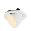 SLV LED Ceiling recessed luminaire NUMINOS® GIMBLE L, 3000K, 20°, white