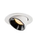 SLV LED Deckeneinbauleuchte NUMINOS® GIMBLE L, 3000K, 40°, Weiß / Chrom