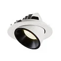 SLV LED Ceiling recessed luminaire NUMINOS® GIMBLE L, 4000K, 20°, white/black