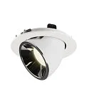 SLV LED Deckeneinbauleuchte NUMINOS® GIMBLE L, 4000K, 20°, Weiß / Chrom