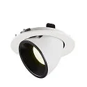 SLV LED Deckeneinbauleuchte NUMINOS® GIMBLE L, 4000K, 40°, Weiß / Schwarz