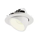 SLV LED Ceiling recessed luminaire NUMINOS® GIMBLE L, 4000K, 40°, white