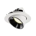 SLV LED Deckeneinbauleuchte NUMINOS® GIMBLE L, 4000K, 40°, Weiß / Chrom