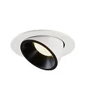 SLV LED Deckeneinbauleuchte NUMINOS® GIMBLE L, 4000K, 55°, Weiß / Schwarz