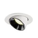 SLV LED Deckeneinbauleuchte NUMINOS® GIMBLE L, 4000K, 55°, Weiß / Chrom