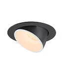 SLV LED Ceiling recessed luminaire NUMINOS® GIMBLE XL, 2700K, 55°, black/white