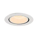 SLV LED Deckeneinbauleuchte NUMINOS® GIMBLE XL, 2700K, 40°, Weiß
