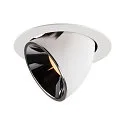 LED Deckeneinbauleuchte NUMINOS® GIMBLE XL, 2700K, 40°, Weiß / Chrom