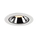 SLV LED Deckeneinbauleuchte NUMINOS® GIMBLE XL, 2700K, 40°, Weiß / Chrom