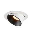 SLV LED Deckeneinbauleuchte NUMINOS® GIMBLE XL, 2700K, 55°, Weiß / Schwarz
