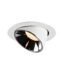 SLV LED Deckeneinbauleuchte NUMINOS® GIMBLE XL, 2700K, 55°, Weiß / Chrom