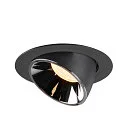 SLV LED Deckeneinbauleuchte NUMINOS® GIMBLE XL, 3000K, 20°, Schwarz / Chrom