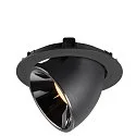 SLV LED Deckeneinbauleuchte NUMINOS® GIMBLE XL, 3000K, 55°, Schwarz / Chrom