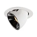 LED Deckeneinbauleuchte NUMINOS® GIMBLE XL, 3000K, 20°, Weiß / Chrom