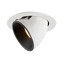LED Ceiling recessed luminaire NUMINOS® GIMBLE XL, 3000K, 40°, white/black