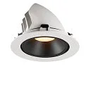 SLV LED Deckeneinbauleuchte NUMINOS® GIMBLE XL, 3000K, 40°, Weiß / Schwarz