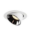 SLV LED Deckeneinbauleuchte NUMINOS® GIMBLE XL, 3000K, 40°, Weiß / Chrom