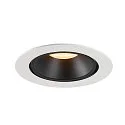 SLV LED Deckeneinbauleuchte NUMINOS® GIMBLE XL, 3000K, 55°, Weiß / Schwarz