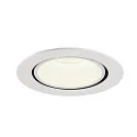 SLV LED Deckeneinbauleuchte NUMINOS® GIMBLE XL, 4000K, 20°, Weiß