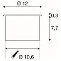 SLV LED Boden-Einbauleuchte DASAR FLAT 120, IP67/IP65 IIK08, Ø 12cm, befahrbar bis 5t, Edelstahl 304 / Glas, 7W 3000K 520lm 125°