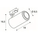 SLV 3-Phasen LED Strahler NUMINOS® ZOOM M, 230V / 500mA, CRi >90, fokussierbar, Phasen dimmbar, 20W 3000K 15°-60°, weiß