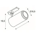 SLV LED 3-phase spot NUMINOS® DALI ZOOM M, 20W, 3000K, 15°, white