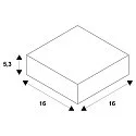 SLV Einbaurahmen für NUMINOS® XS, 160/70mm, eckig, schwarz