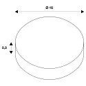 SLV Einbaurahmen für NUMINOS® S, 160/100mm, rund, schwarz