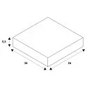 SLV Einbaurahmen für NUMINOS® XL, 240/180mm, eckig, schwarz