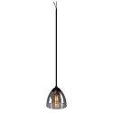 SLV Pendelleuchte PARA CONE GL GU10, transparent, schwarz