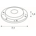 SLV LED-Modul SMALL PLOT Module, 3W, 3000K, CRI80, 180°, gefrosted, Aluminium