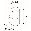 SLV Außenwandleuchte GRAFIT, IP44 IK02, E27, rund, anthrazit / Diffusor in Rauchglas-Optik, satiniert, Standard