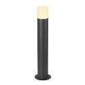 Outdoor Stehleuchte GRAFIT, IP44, rund, E27, anthrazit / Diffusor in Rauchglas-Optik, satiniert, 60cm