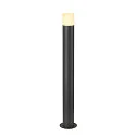 Outdoor Stehleuchte GRAFIT, IP44, rund, E27, anthrazit / Diffusor in Rauchglas-Optik, satiniert, 90cm