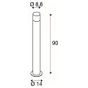 SLV Floor lamp GRAFIT 90 Pole, E27, round, anthracite