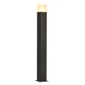 SLV Outdoor Stehleuchte GRAFIT, IP44, eckig, E27, anthrazit / Diffusor in Rauchglas-Optik, satiniert, 90cm