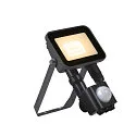 SLV LED Wand-/Deckenleuchte FLOODI S, 100°, 9,3W, 3000K, 1040lm, anthrazit/transparent