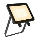 LED Wand-/Deckenleuchte FLOODI L, 100°, 48W, 3000K, 5150lm, anthrazit/transparent