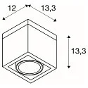 SLV Outdoor LED Deckenleuchte ESKINA FRAME CL SINGLE CCT, IP65 IK06, 15W 3000/4000K 95°, verstellbar, Anthrazit