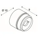 SLV LED Wall luminaire MANA BASIS WL, round, CCT switch, 2700/3000K, 800/820lm, IP20, anthracite