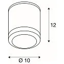 SLV LED Outdoor Deckenleuchte ENOLA OCULUS CL SINGLE, 100°, 11W, 3000/4000K, 1000-1100lm, CRI90, anthrazit