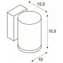 SLV LED Outdoor Wandleuchte ENOLA OCULUS WL SINGLE, 100°, 11W, 3000/4000K, 1000-1100lm, CRI90, anthrazit